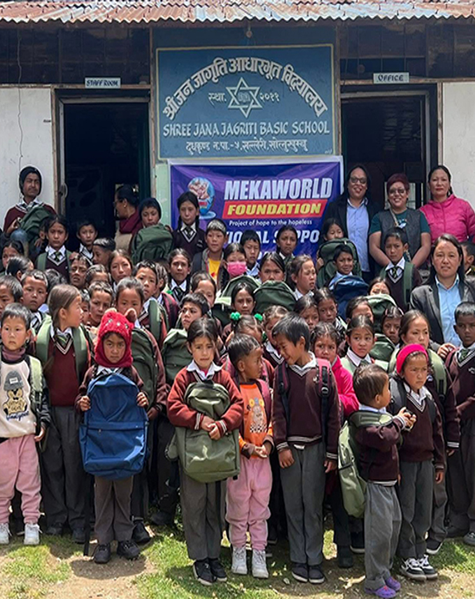 Mekaworld Foundation orphanage visit and children's support activity